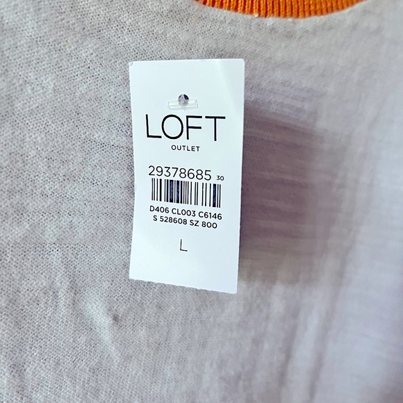 LOFT Side Slit Color Block Tee Size Large - Picture 3 of 4